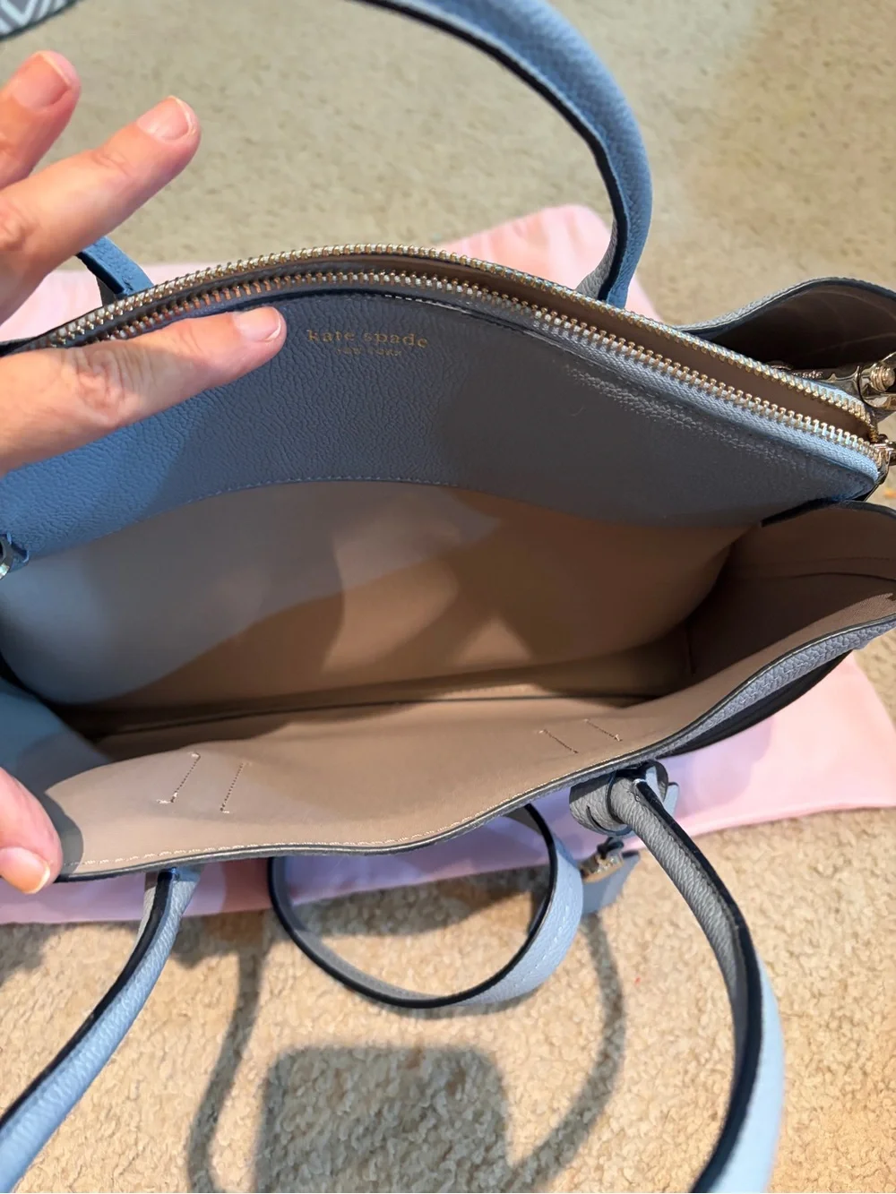 KATE SPADE MARGAUX New York Blue Dome Large Satchel